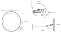 BEMETA 112101149 lusterko łazienkowe ze światłem LED O160 mm