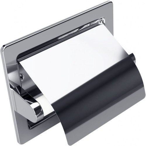 BEMETA 105112121 uchwyt na papier toaletowy do zabudowy z klapką, błyszczący