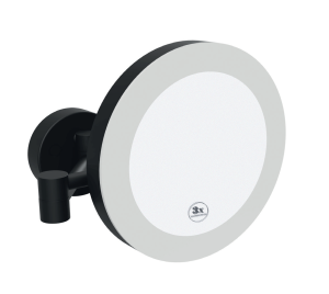 BEMETA 116101770W lusterko O200 mm ze światłem LED, czujnikiem dotyku, IP44 - czarne