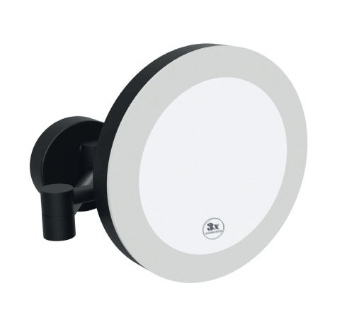 BEMETA 116101770W lusterko O200 mm ze światłem LED, czujnikiem dotyku, IP44 - czarne