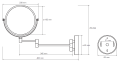 BEMETA 112201518 lusterko łazienkowe O182 mm rysunek techniczny