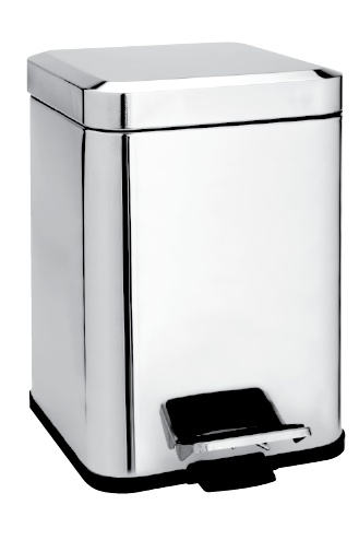 BEMETA 125115071 kosz na śmieci 6L nierdzewny, błyszczący
