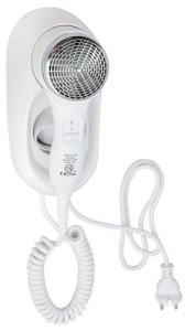 BEMETA 945533074 suszarka do włosów do montażu naściennego 1400W, biała