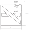 BEMETA 111022055 piktogram matowy- palenie zabronione rysunek techniczny