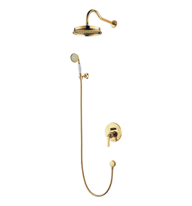 SYSAM10GL ARMANCE system prysznicowy podtynkowy, złoty