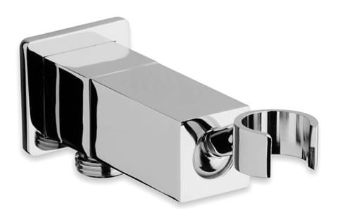 Przyłącze kątowe z uchwytem - przegłubowe 1/2'' / 1/2'' (mosiądz) chrom 4159