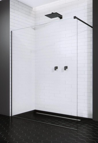 Radaway Modo X Black II kabina walk-in NA MIARĘ 1000-1600x2000-2500 389408-54-01