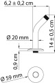 SANITOP WINGENROTH RAMIĘ PRYSZNICOWE OBEX 14CM PODTYNK 45 STOPNI 1/2 CHROM 72397 8