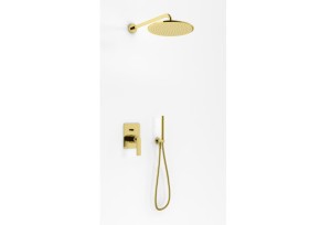 Kohlman EXPERIENCE QW210EGDR25 Zestaw prysznicowy deszczownicą R25EGD-25cm złoty