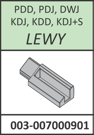 Radaway Łącznik listwy progowej lewy Almatea, Essenza, Fuenta - PDD, PDJ, DWJ, KDJ, KDD, KDJ+S chrom