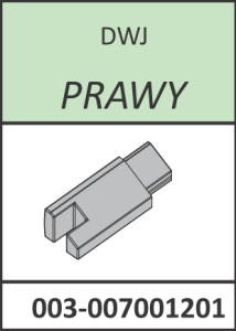 Radaway Łącznik listwy progowej prawy Almatea, Essenza, Fuenta -DWJ chrom 