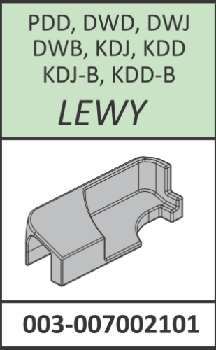 Radaway Łącznik listwy progowej lewy Eos - PDD, DWD, DWJ, DWB, KDJ, KDD, KDJ-B, KDD-B, Essenza New, Fuenta New - KDD-B chrom