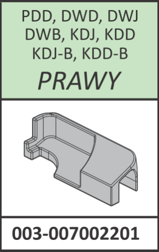 Radaway Łącznik listwy progowej prawy Eos - PDD, DWD, DWJ, DWB, KDJ, KDD, KDJ-B, KDD-B, Essenza New, Fuenta New - KDD-B chrom