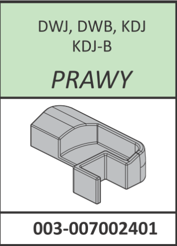 Radaway Łącznik listwy progowej prawy Eos - DWJ, DWB, KDJ, KDJ-B chrom