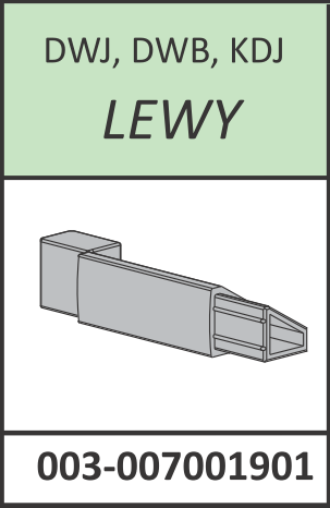 Radaway Łącznik listwy progowej lewy Carena DWJ, DWB, KDJ chrom