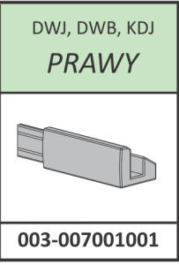 Radaway Łącznik listwy progowej prawy Carena DWJ, DWB, KDJ chrom 