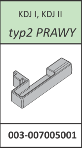 Radaway Łącznik listwy progowej prawy typ 2 Arta KDJ I, KDJ II chrom