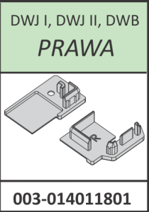 Radaway zaślepka profilu U pod magnes prawa Nes DWJ I, DWJ II, DWB  chrom