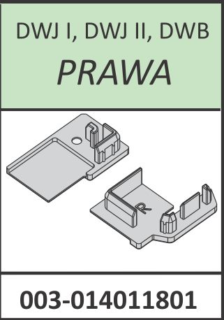 Radaway zaślepka profilu U pod magnes prawa Nes DWJ I, DWJ II, DWB chrom