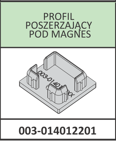 Radaway Nes zaślepka profilu poszerzającego pod magnes chrom