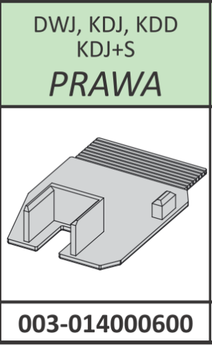 Radaway Almatea DWJ, KDJ, KDD, KDJ+S zaślepka profilu przyściennego prawa chrom