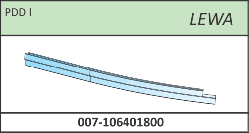 Radaway Uszczelka pozioma do kabiny Nes PDD I z listwą progową 007-106401800