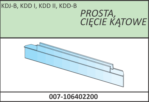Radaway Uszczelka pozioma do kabiny Nes KDJ-B, KDD I, KDD II, KDD-B bez listwy progowej 007-106402200