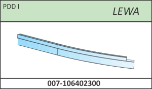 Radaway Uszczelka pozioma do kabiny Nes PDD I bez listwy progowej 007-106402300 lewa