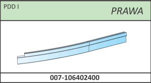 Radaway Uszczelka pozioma do kabiny Nes PDD I bez listwy progowej 007-106402400 prawa