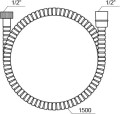 Ravak wąż prysznicowy 150cm chrom X07P006