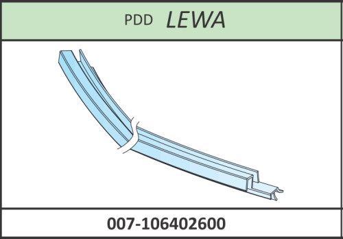 Radaway Uszczelka pozioma do kabiny Idea PDD lewa 007-106402600