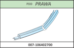 Radaway Uszczelka pozioma do kabiny Idea PDD prawa 007-106402700
