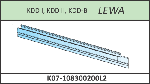 Radaway Uszczelka pozioma do kabiny Arta z listwą progową typ 2 lewa KDD I, KDD II, KDD-B