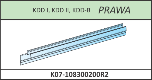 Radaway Uszczelka pozioma do kabiny Arta z listwą progową typ 2 prawa KDD I, KDD II, KDD-B
