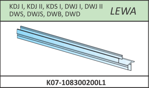 Radaway Uszczelka pozioma do kabiny Arta z listwą progową typ 1 lewa KDJ I, KDJ II, KDS I, DWJ I, DWJ II, DWS, DWJS, DWB, DWD