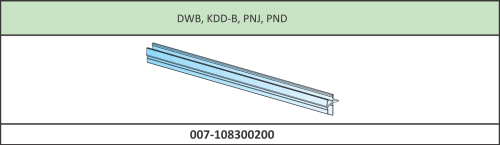 Radaway Uszczelka pozioma drzwi do kabiny Arta z listwą progową DWB, KDD-B, PNJ, PND
