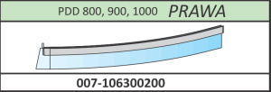 *Radaway Uszczelka pozioma prawa do kabin Almatea, Essenza, Carena,Fuenta - PDD 800, 900, 1000  