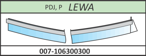 Radaway Uszczelka pozioma lewa do kabin Almatea, Essenza, Carena,Fuenta - PDJ, P