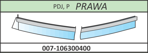 Radaway Uszczelka pozioma prawa do kabin Almatea, Essenza, Carena,Fuenta - PDJ, P