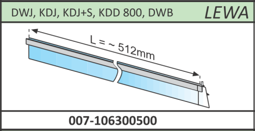 Radaway Uszczelka pozioma lewa do kabin Almatea, Essenza, Carena,Fuenta - DWJ, KDJ, KDJ+S, KDD 800, DWB