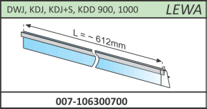 ***Radaway Uszczelka pozioma lewa do kabin Almatea, Essenza, Carena,Fuenta - DWJ, KDJ, KDJ+S, KDD 900, 1000