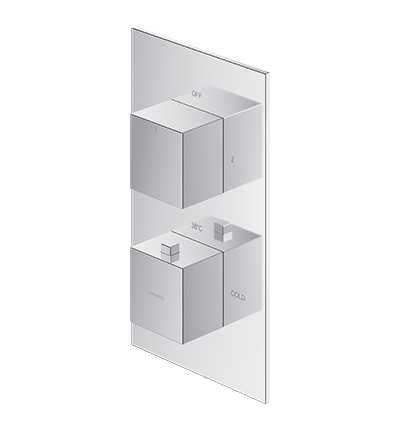 Omnires FR7136ROCR Termostatyczna bateria prysznicowo-wannowa podtynkowa, element natynkowy, chrom.