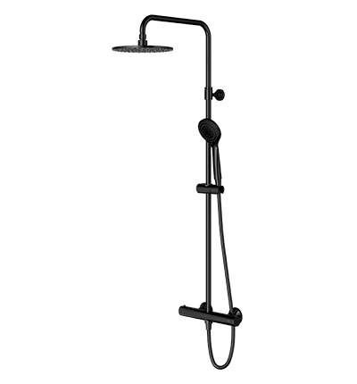 Omnires Y termostatyczny system prysznicowy Y1244LUXLBL natynkowy, czarny