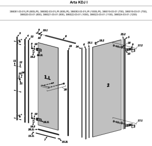 Radaway Uszczelka klinowa 12mm sprzedawana na metry - cena za 1m do kabiny Arta  KDJ I, KDJ II, KDS I, KDS II, DWS, DWJS, 