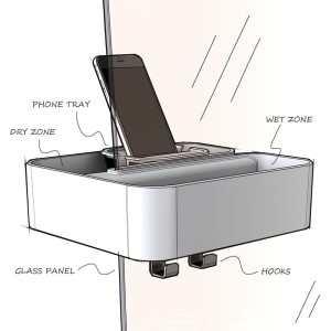 *Tiger 2-Store Walk In Koszyk prysznicowy przypinany biały 1500310146