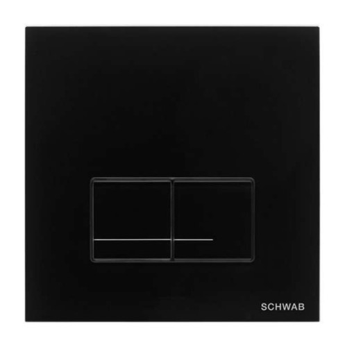 SCHWAB 4060420238 ARTE DUO GLASS Czarny przycisk spłukujący szkło