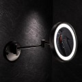 GEESA Lusterko kosmetyczne na podwójnym ramieniu, LED, 3x powiększenie, ø 215 mm, Czarne 911093-06.jpg