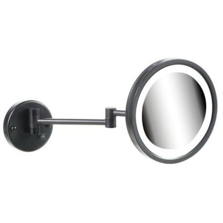 GEESA Lusterko kosmetyczne na podwójnym ramieniu, LED, 3x powiększenie, ø 215 mm, Czarne 911093-06.jpg