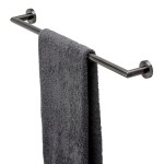 GEESA NEMOX BRUSHED METAL BLACK Wieszak na ręcznik 60 cm czarny szczotkowany 916507-09-60