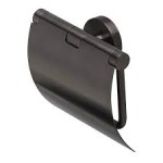 GEESA NEMOX BRUSHED METAL BLACK Wieszak na papier toaletowy z klapką czarny szczotkowany 916508-09